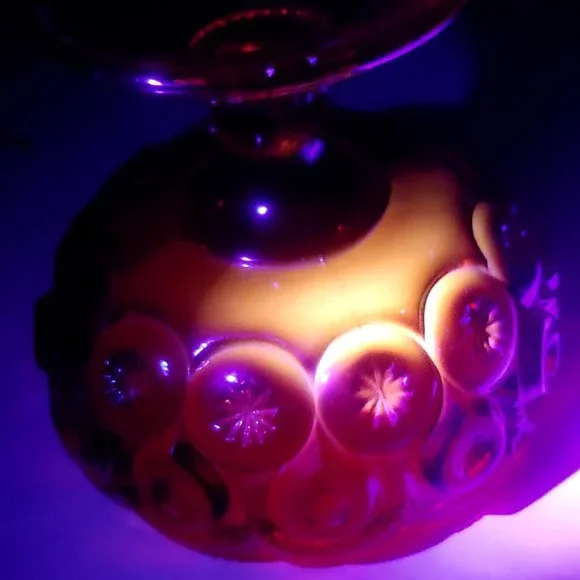 Vintage MCM 1960s Hollywood Regency Retro Glass Candy Dish Compote Maxi… - Picture 5 of 7